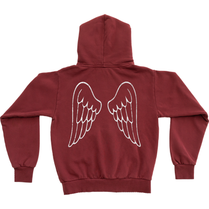 Angel From Another World Hoodie (Burgundy)