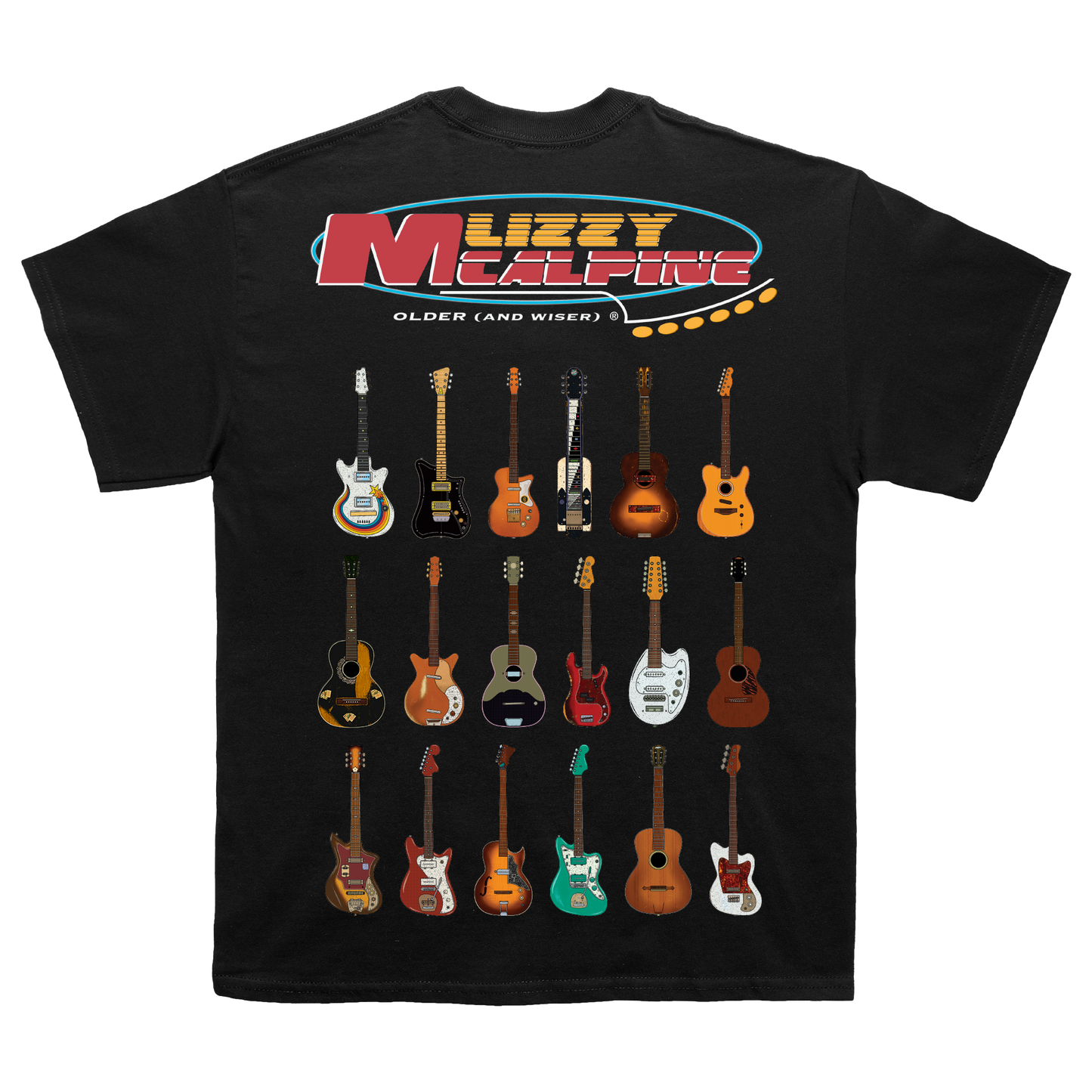 Older (and Wiser) Guitar Tee - Black