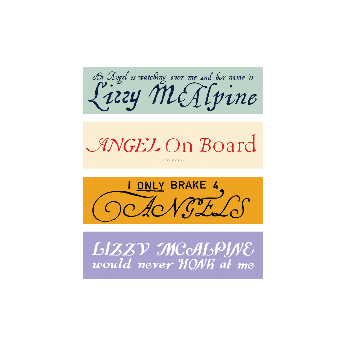 Angel Bumper Sticker 4-Pack