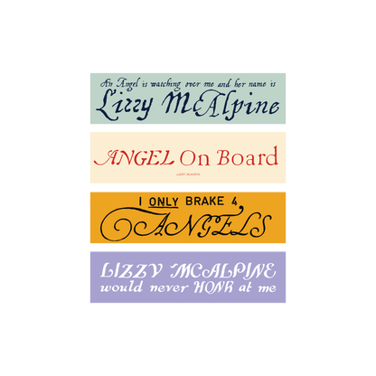 Angel Bumper Sticker 4-Pack