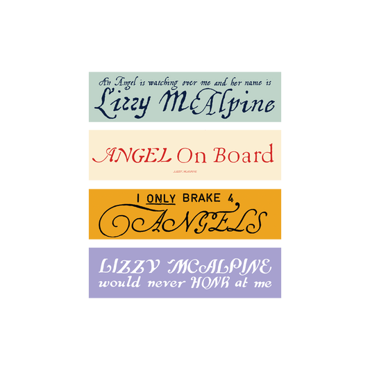 Angel Bumper Sticker 4-Pack