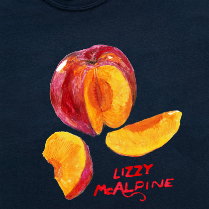 Peach Tee (Navy)
