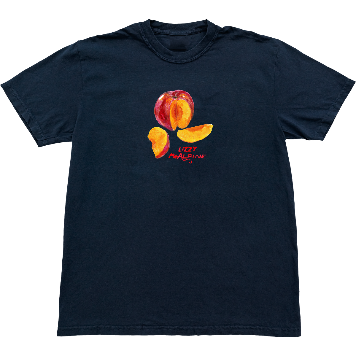 Peach Tee (Navy)